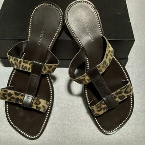 Sesto Meucci Leopard Print Sandals